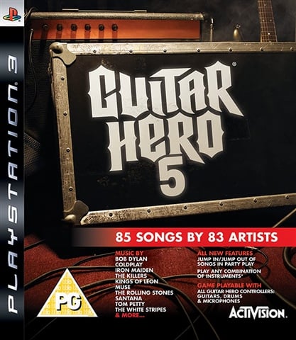 Guitar deals Hero 5 Guitar and Dongle For Playstation 3